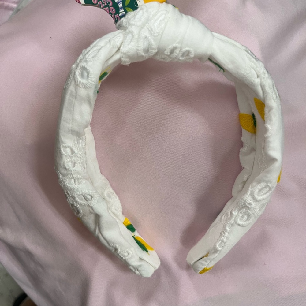 NWT ⚜️🍋⚜️ Piper K Gorgeous Satin Lemon Print Headband - Picture 11 of 11